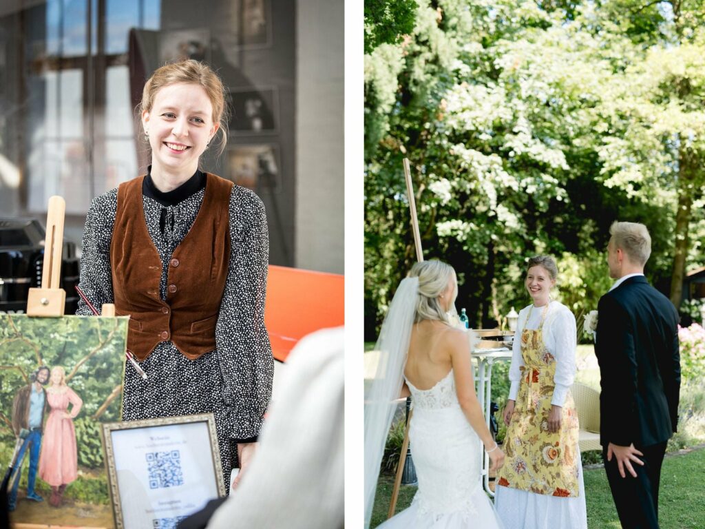 Hochzeitsmalerin Odilia malt Gemälde live auf eurer Hochzeit